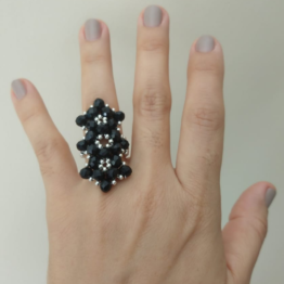 Anillo Flora negro